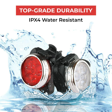 BICYCLE BIKE FRONT & REAR LIGHT SET ULTRA BRIGHT LED USB RECHARGEABLE - Live4gadgets