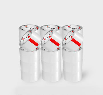 Clear Strong Parcel Packing Tape Carton Sealing 48mm X 66m Packaging x 24 - Live4gadgets