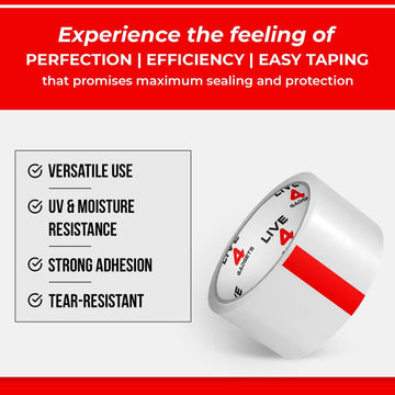 Clear Strong Parcel Packing Tape Carton Sealing 48mm X 66m Packaging x 2 - Live4gadgets