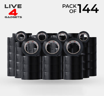 Duct Gaffer Tape Heavy Duty Waterproof Cloth Gaffa Duck Black 50m x 144 - Live4gadgets