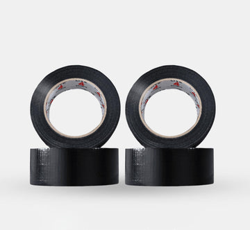 Duct Gaffer Tape Heavy Duty Waterproof Cloth Gaffa Duck Black Silver 50m x 4 - Live4gadgets