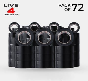 Duct Gaffer Tape Heavy Duty Waterproof Cloth Gaffa Duck Black Silver 50m x 72 - Live4gadgets