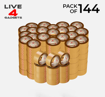 Strong Brown Tape Buff Parcel Packing Tape 48MM X 66M Box Sealing Rolls x 144 - Live4gadgets
