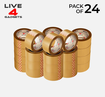 Strong Brown Tape Buff Parcel Packing Tape 48MM X 66M Box Sealing Rolls x 24 - Live4gadgets