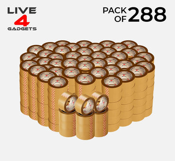 Strong Brown Tape Buff Parcel Packing Tape 48MM X 66M Box Sealing Rolls x 288 - Live4gadgets