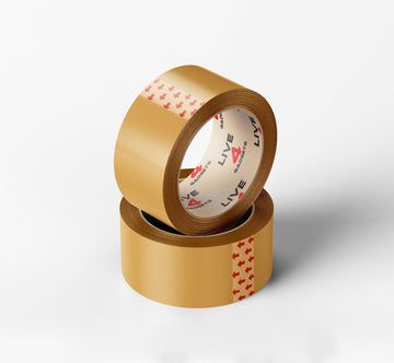 Strong Brown Tape Buff Parcel Packing Tape 48MM X 66M Box Sealing Rolls x 2 - Live4gadgets