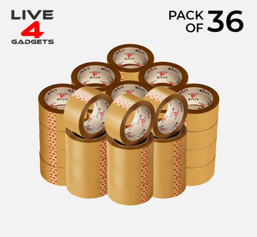Strong Brown Tape Buff Parcel Packing Tape 48MM X 66M Box Sealing Rolls x 36 - Live4gadgets
