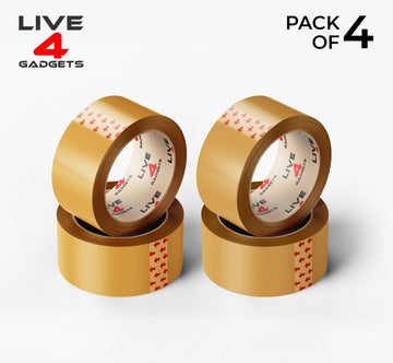 Strong Brown Tape Buff Parcel Packing Tape 48MM X 66M Box Sealing Rolls x 4 - Live4gadgets