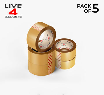 Strong Brown Tape Buff Parcel Packing Tape 48MM X 66M Box Sealing Rolls x 5 - Live4gadgets