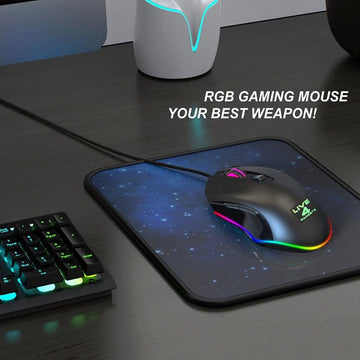 UPGRADED 2021 6400 DPI 6 BUTTONS USB LED OPTICAL WIRED GAMING GAME MOUSE MICE - Live4gadgets