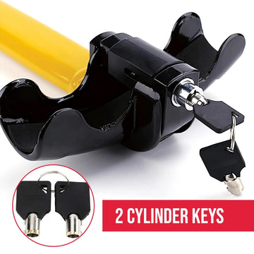 Universal Steering Wheel Lock for Cars Vans, Heavy Duty Anti-theft- 2 Keys - Live4gadgets