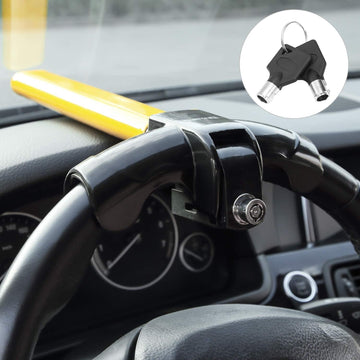 Universal Steering Wheel Lock for Cars Vans, Heavy Duty Anti-theft- 2 Keys - Live4gadgets