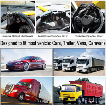 Universal Steering Wheel Lock for Cars Vans, Heavy Duty Anti-theft- 2 Keys - Live4gadgets