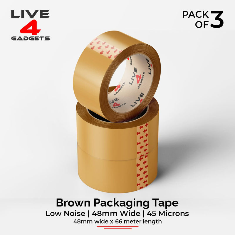 Strong Brown Clear Tape Buff Parcel Packing Tape 48MM X 66M Box Sealing Rolls