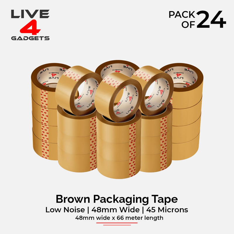 Strong Brown Clear Tape Buff Parcel Packing Tape 48MM X 66M Box Sealing Rolls