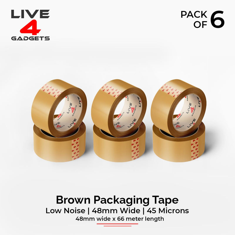 Strong Brown Clear Tape Buff Parcel Packing Tape 48MM X 66M Box Sealing Rolls