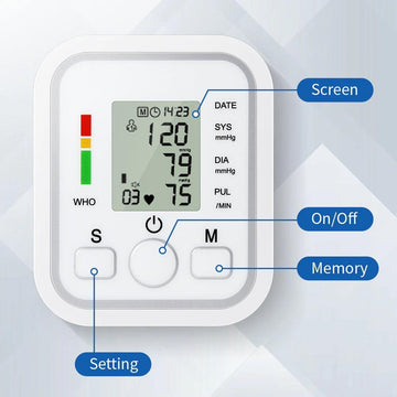 Digital Automatic Wrist Blood Pressure Monitor Heart Rate Tester Measure Machine - Live4gadgets
