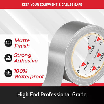 Duct Gaffer Tape Heavy Duty Waterproof Cloth Gaffa Duck Black Silver 50m x 4 - Live4gadgets