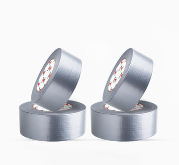 Duct Gaffer Tape Heavy Duty Waterproof Cloth Gaffa Duck Black Silver 50m x 4 - Live4gadgets