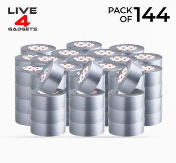 Duct Gaffer Tape Heavy Duty Waterproof Cloth Gaffa Duck Silver 50m x 144 - Live4gadgets