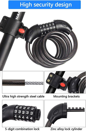 HEAVY DUTY STRONG MOTORCYCLE MOTORBIKE BIKE SECURITY CHAIN AND PADLOCK LOCK - Live4gadgets