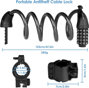 HEAVY DUTY STRONG MOTORCYCLE MOTORBIKE BIKE SECURITY CHAIN AND PADLOCK LOCK - Live4gadgets