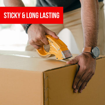 Strong Brown Tape Buff Parcel Packing Tape 48MM X 66M Box Sealing Rolls x 12 - Live4gadgets