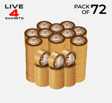 Strong Brown Tape Buff Parcel Packing Tape 48MM X 66M Box Sealing Rolls x 72 - Live4gadgets