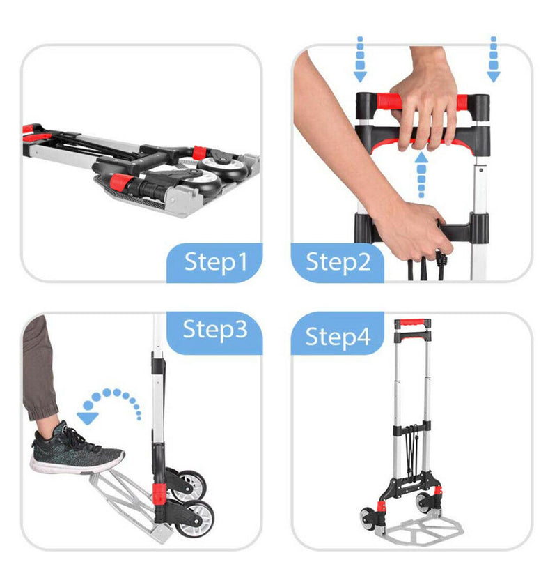 80 KG Heavy Duty Lightweight Folding Hard Truck Multi-function Cart Trolley