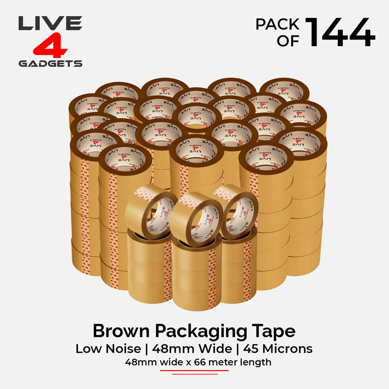 Strong Brown Clear Tape Buff Parcel Packing Tape 48MM X 66M Box Sealing Rolls