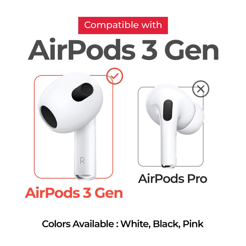 Apple AirPods 3rd Gen Ear Covers Silicone 3 PAIRS Anti-Slip Ear Hooks